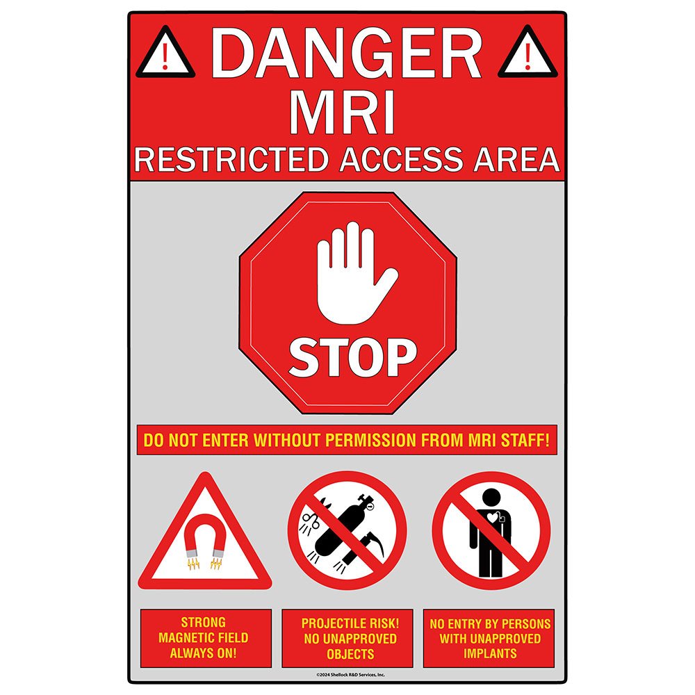 Danger MRI Restricted Access Area - Warning Sign